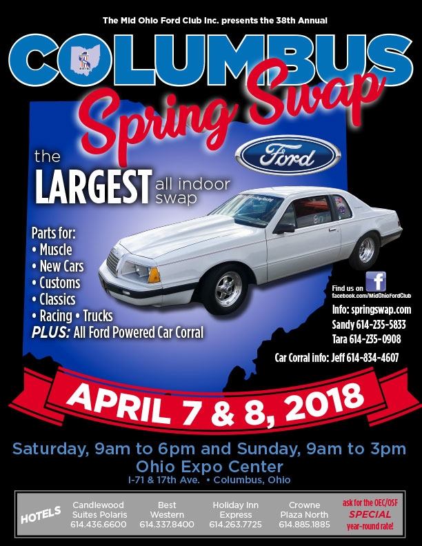 Mid Ohio Ford Club Presents Columbus Spring Swap Meet Ohio Expo